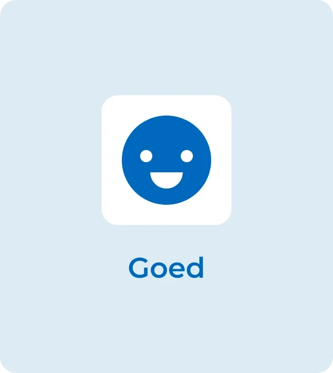 Moodtracker card, completed state: Goed